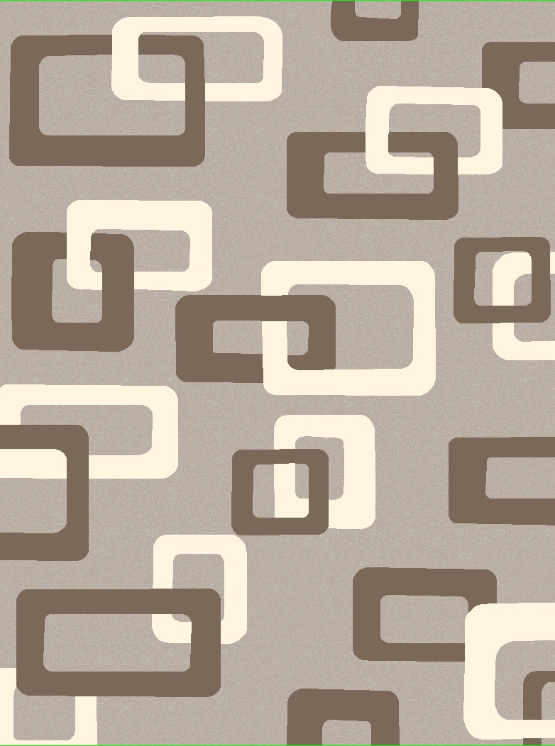 Retro Links carpet — warm grey and chocolate statement piece